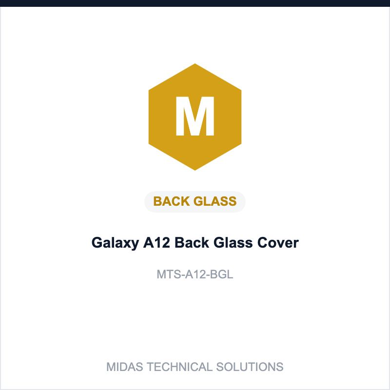 Galaxy A12 Back Glass Cover