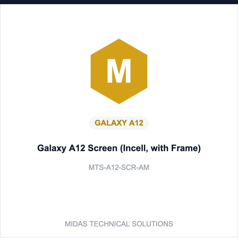 Galaxy A12 Screen (Incell, with Frame)