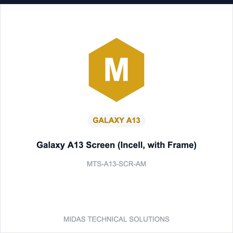 Galaxy A13 Screen (Incell, with Frame)