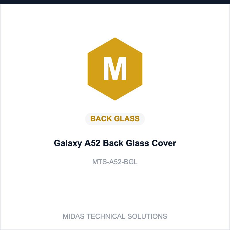 Galaxy A52 Back Glass Cover