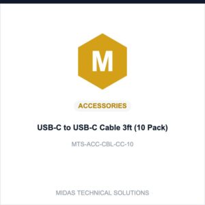 USB-C to USB-C Cable 3ft (10 Pack)