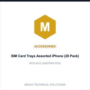 Midas Technical Solutions product card for SIM Card Trays Assorted iPhone (20 Pack), SKU MTS-ACC-SIMTRAY-IP20