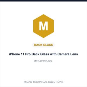 iPhone 11 Pro Back Glass with Camera Lens