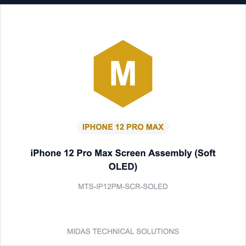 iPhone 12 Pro Max Screen Assembly (Soft OLED)