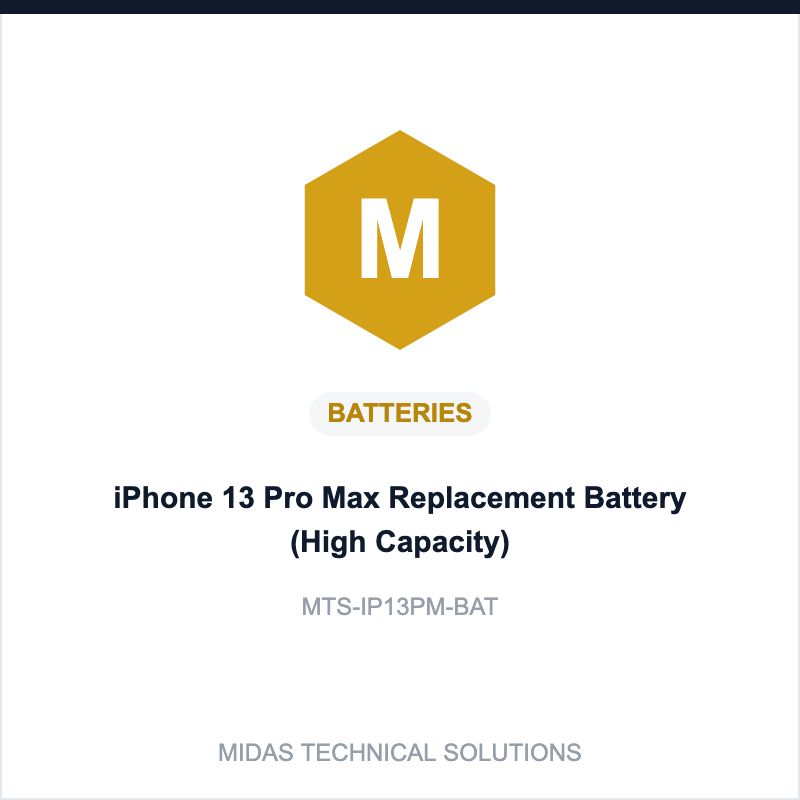 iPhone 13 Pro Max Replacement Battery (High Capacity)
