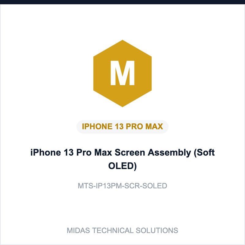 iPhone 13 Pro Max Screen Assembly (Soft OLED)