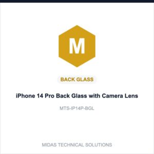 iPhone 14 Pro Back Glass with Camera Lens