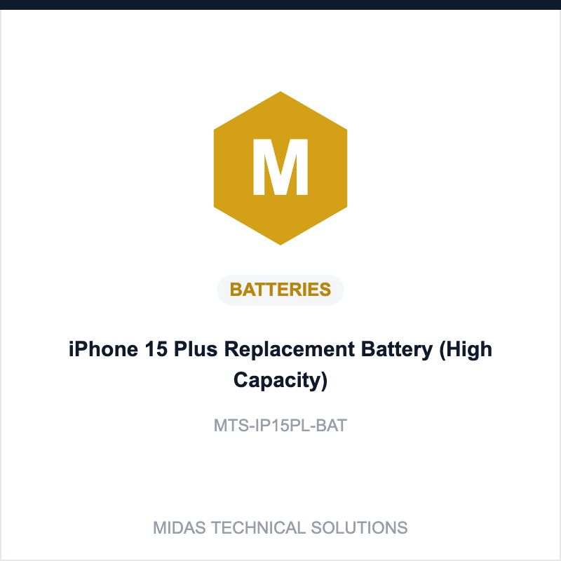 iPhone 15 Plus Replacement Battery (High Capacity)