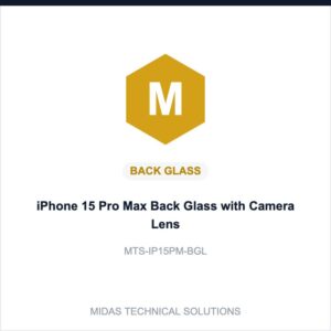 iPhone 15 Pro Max Back Glass with Camera Lens