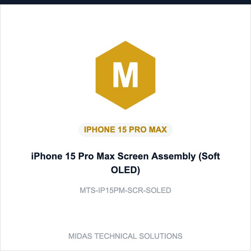 iPhone 15 Pro Max Screen Assembly (Soft OLED)