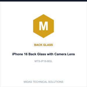 iPhone 16 Back Glass with Camera Lens