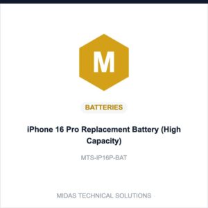 iPhone 16 Pro Replacement Battery (High Capacity)