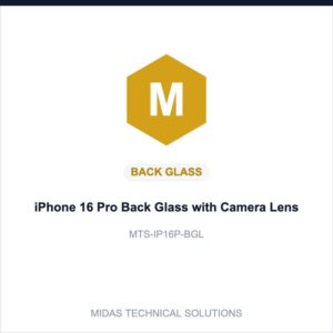 iPhone 16 Pro Back Glass with Camera Lens