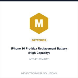 iPhone 16 Pro Max Replacement Battery (High Capacity)