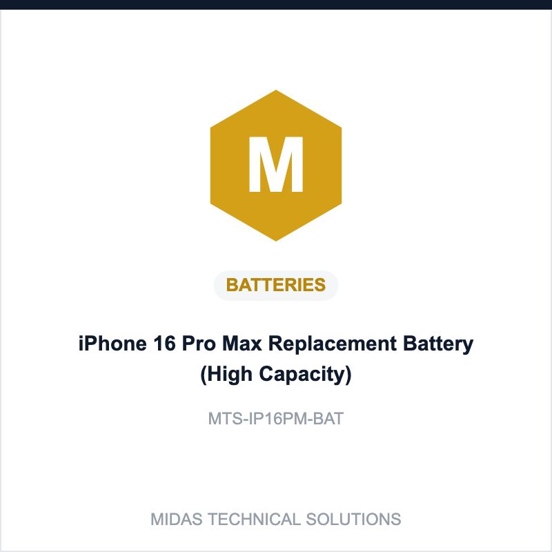 iPhone 16 Pro Max Replacement Battery (High Capacity)