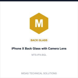 iPhone X Back Glass with Camera Lens
