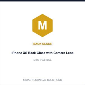 iPhone XS Back Glass with Camera Lens
