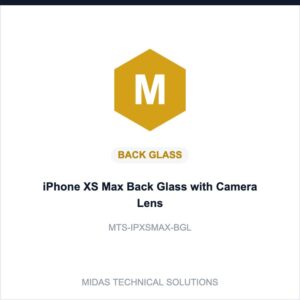 iPhone XS Max Back Glass with Camera Lens