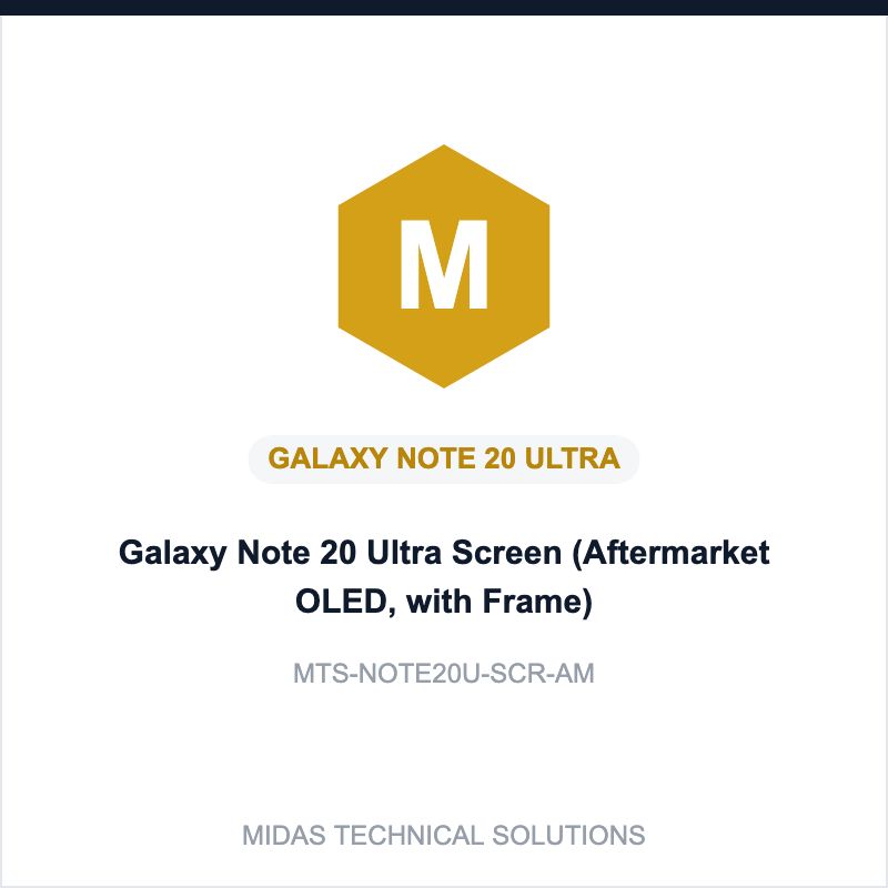 Galaxy Note 20 Ultra Screen (Aftermarket OLED, with Frame)