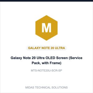 Galaxy Note 20 Ultra OLED Screen (Service Pack, with Frame)