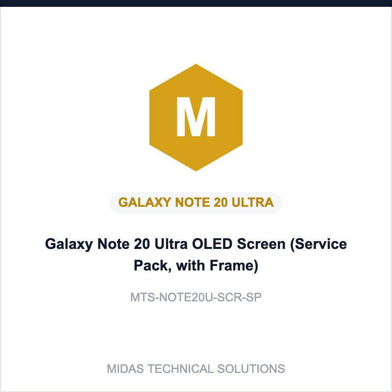 Galaxy Note 20 Ultra OLED Screen (Service Pack, with Frame)