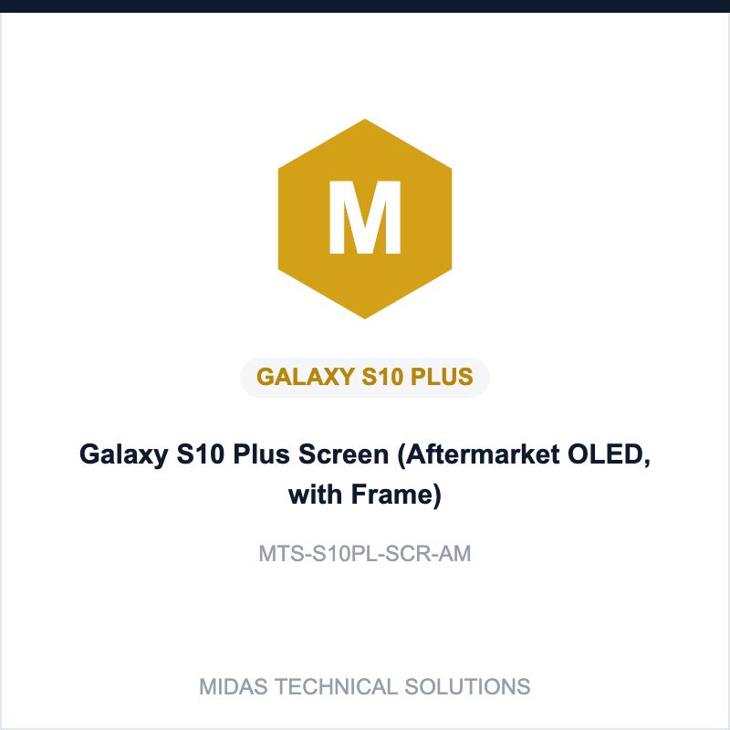 Galaxy S10 Plus Screen (Aftermarket OLED, with Frame)