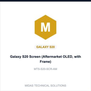 Galaxy S20 Screen (Aftermarket OLED, with Frame)