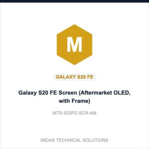 Galaxy S20 FE Screen (Aftermarket OLED, with Frame)