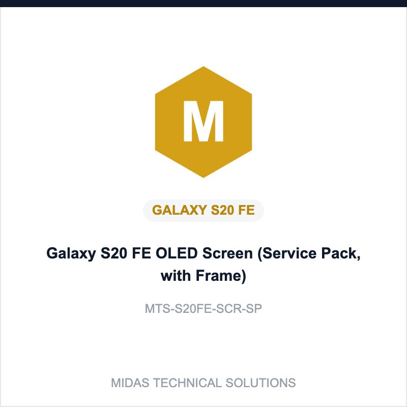 Galaxy S20 FE OLED Screen (Service Pack, with Frame)
