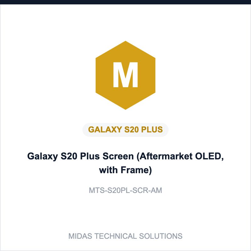 Galaxy S20 Plus Screen (Aftermarket OLED, with Frame)
