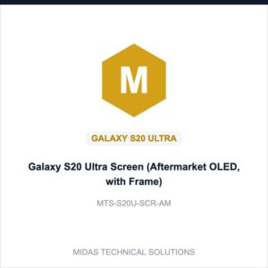 Galaxy S20 Ultra Screen (Aftermarket OLED, with Frame)