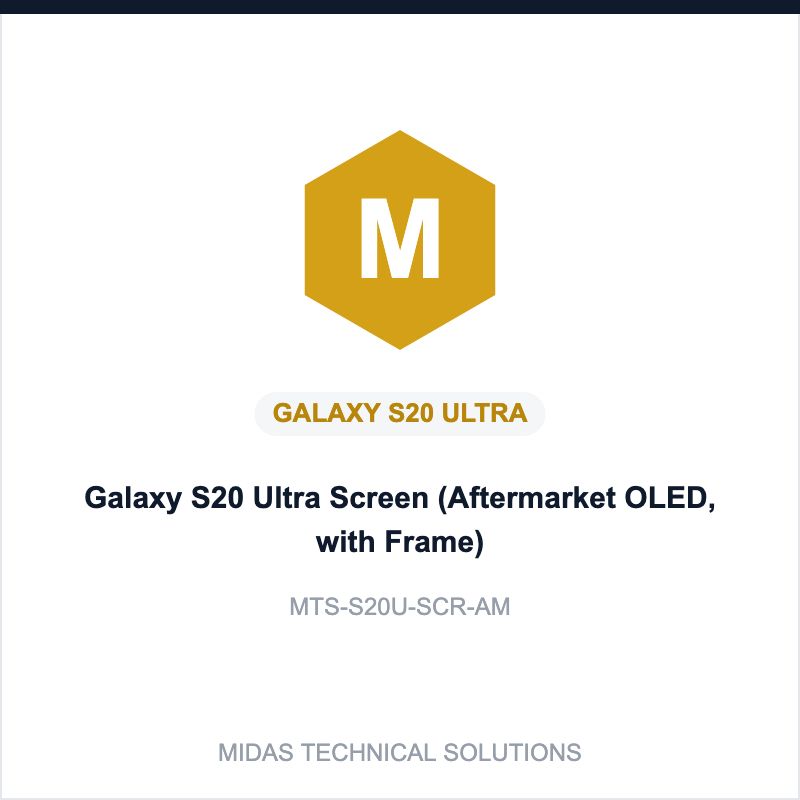 Galaxy S20 Ultra Screen (Aftermarket OLED, with Frame)