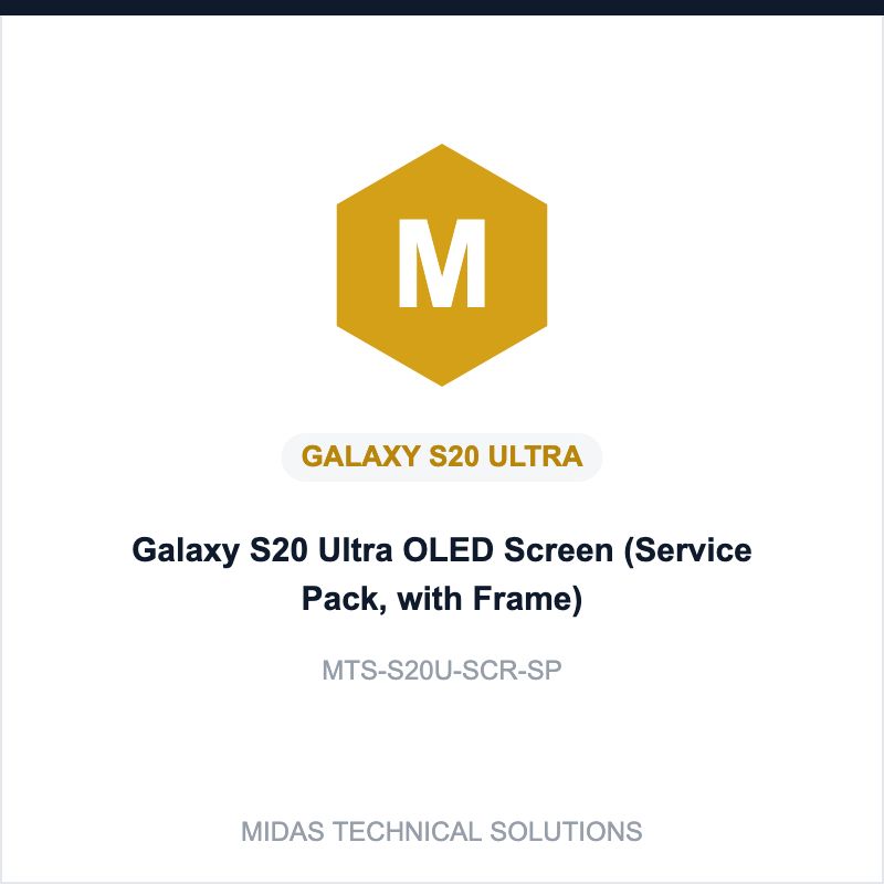 Galaxy S20 Ultra OLED Screen (Service Pack, with Frame)