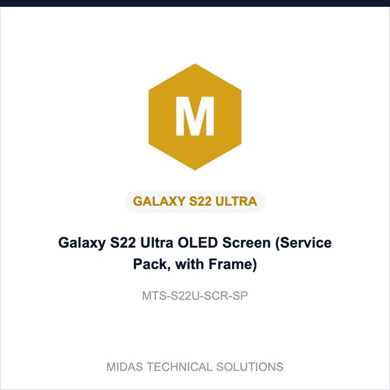 Galaxy S22 Ultra OLED Screen (Service Pack, with Frame)