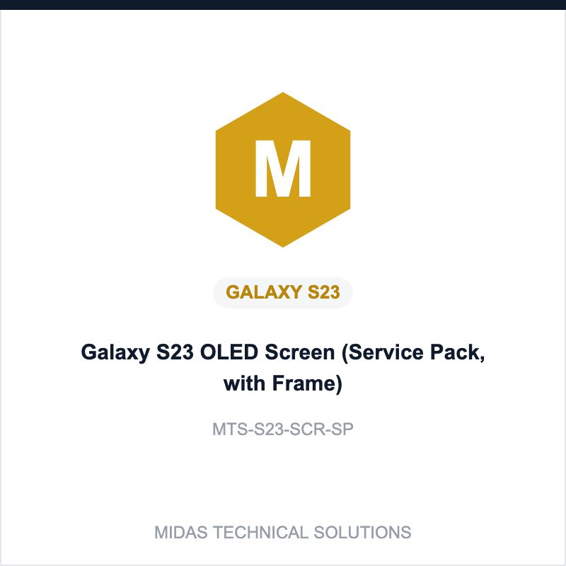 Galaxy S23 OLED Screen (Service Pack, with Frame)