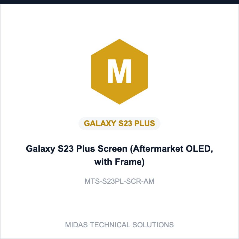 Galaxy S23 Plus Screen (Aftermarket OLED, with Frame)