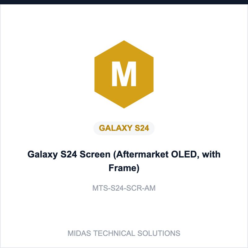 Galaxy S24 Screen (Aftermarket OLED, with Frame)