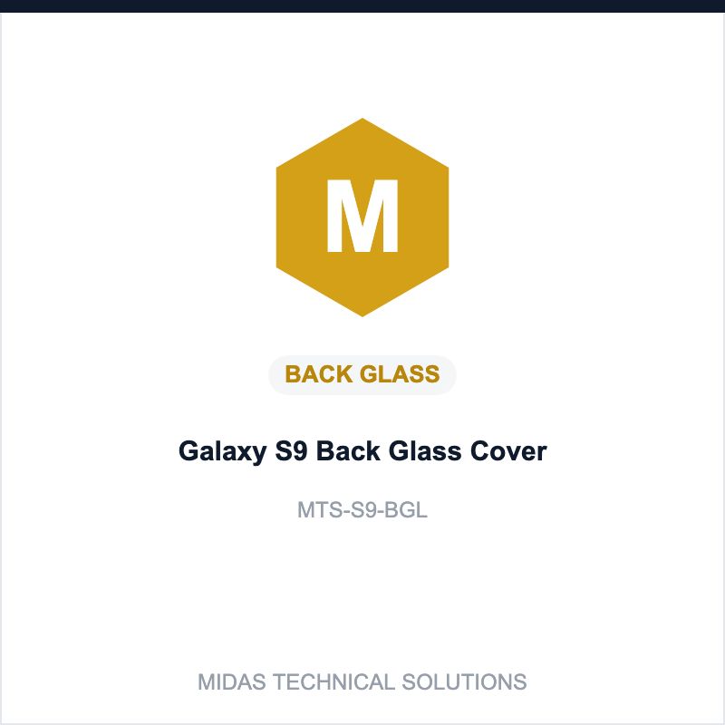 Galaxy S9 Back Glass Cover