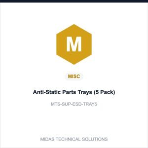 Midas Technical Solutions product card for Anti-Static Parts Trays (5 Pack), SKU MTS-SUP-ESD-TRAY5