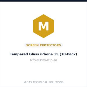 Tempered Glass iPhone 15 (10-Pack)