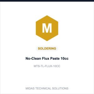 Midas Technical Solutions product card for No-Clean Flux Paste 10cc, SKU MTS-TL-FLUX-10CC