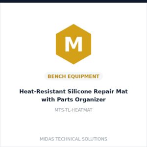 Heat-Resistant Silicone Repair Mat with Parts Organizer