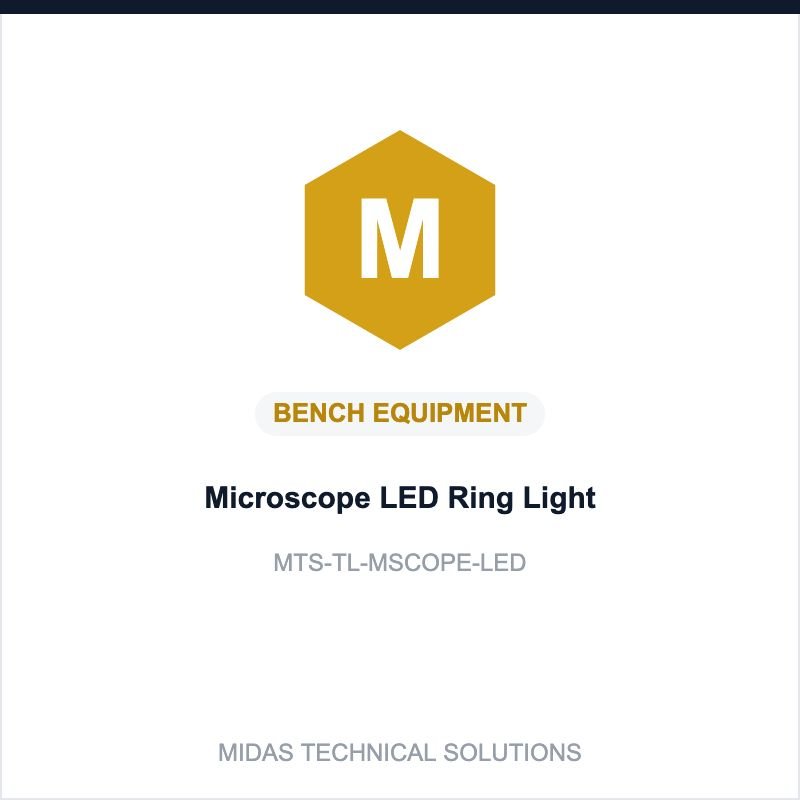 Midas Technical Solutions product card for Microscope LED Ring Light, SKU MTS-TL-MSCOPE-LED