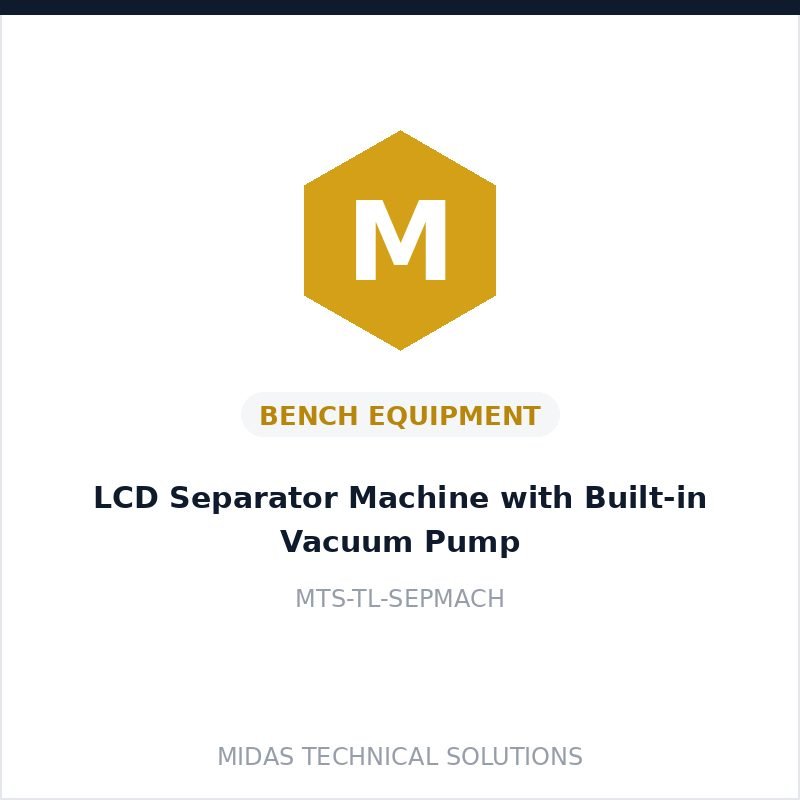 Midas Technical Solutions product card for LCD Separator Machine with Built-in Vacuum Pump, SKU MTS-TL-SEPMACH